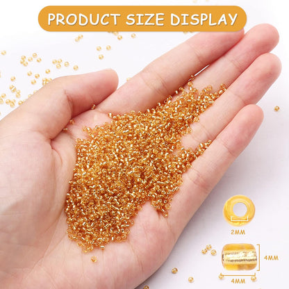 10100 Pcs Size 11/0 Glass Seed Beads, 2 mm Dark Green Small Mini Spacer Loose Pony Beads for Jewelry Making and DIY Crafts - Colors A