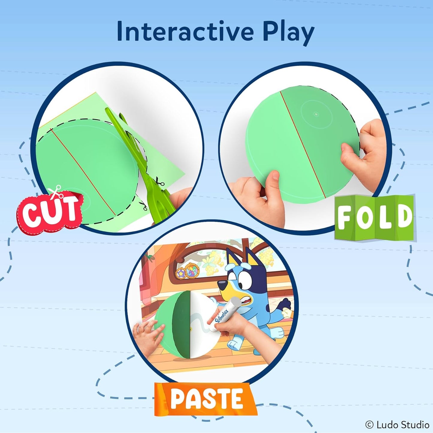 Skillmatics Scissor Skills Activity Book - Snip Snip, 25 Cutting Activities for Preschoolers, Felt Craft Kit, 2 Child-Safe Scissors, Fine Motor Skills, Screen-Free Fun, Gifts for Kids Ages 3-7