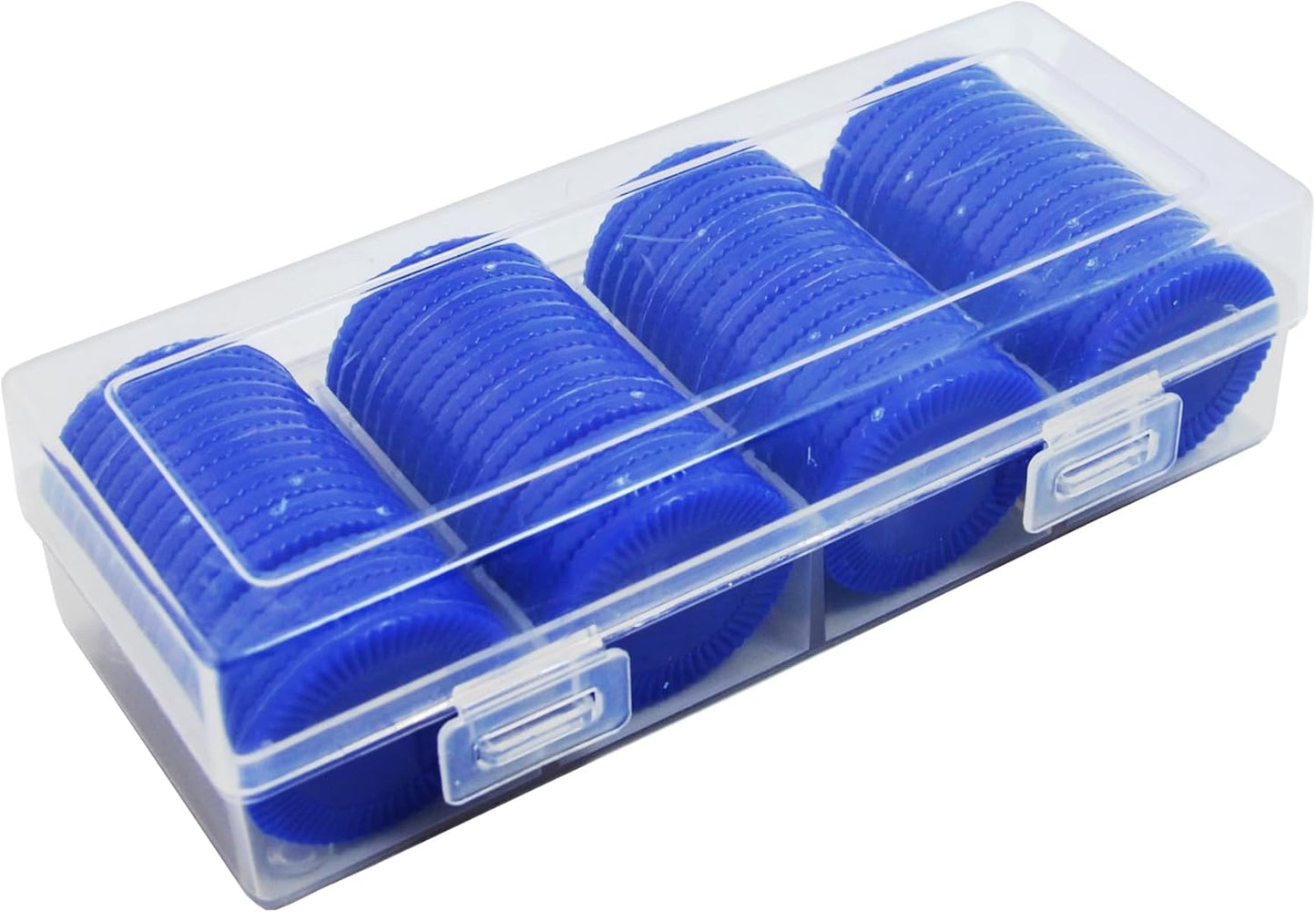 Smartdealspro 64pcs 32mm/1.26 Inch Opaque Plastic Learning Counters Disks Mini Poker Chips Game Tokens with Storage Box (Red)