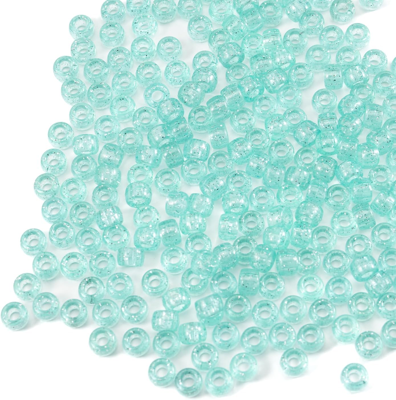 Gxueshan 1000 Pcs Acrylic Black Pony Beads 6x9mm Large Hole Pen Hair Kandi Beads Bulk for Friendship Bracelet Necklace Jewelry Making Earring Braiding Kit