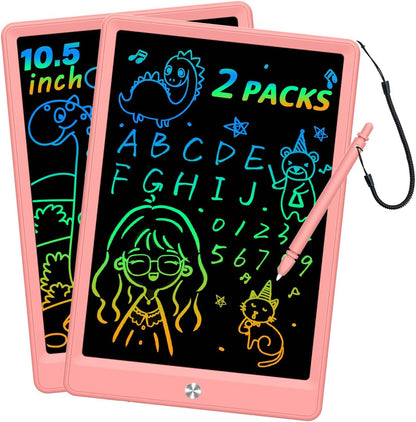 BUKEBU LCD Writing Tablet Doodle Board,10.5 inch Colorful Drawing Pad,Electronic Drawing Tablet, Drawing Pads,Travel Gifts for Kids Ages 3 4 5 6 7 8 Year Old Girls Boys (Blue)