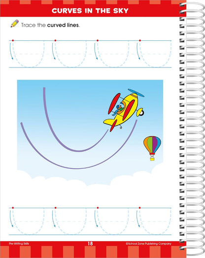 School Zone Big Preschool Workbook: 320 Spiral-Bound Pages, Pre-K, Colors, Shapes, Numbers, Early Math, Alphabet, Pre-Writing, Phonics, Following Directions, Ages 3-5