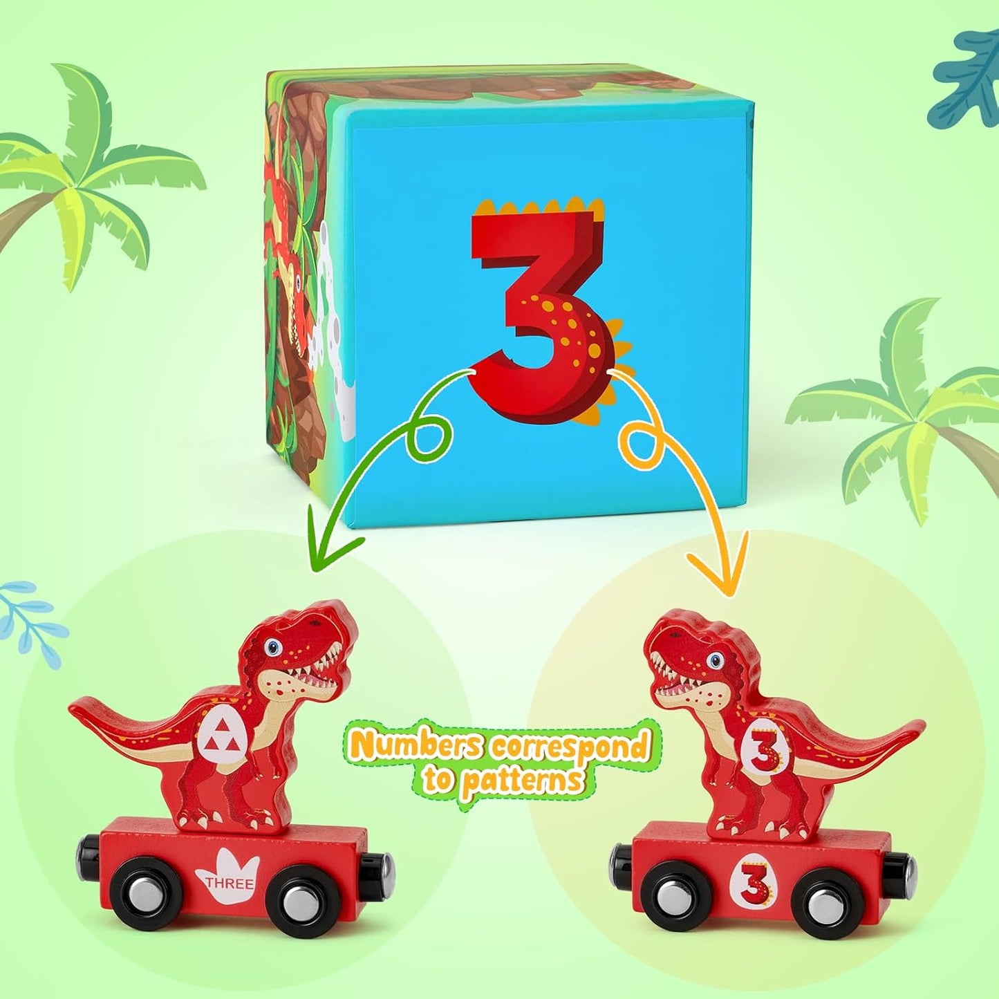 Atoylink Toddler Sorting and Stacking Toys with Magnetic Wooden Cars & Community Helpers, Baby Number Blocks Nesting Boxes Preschool Learning Montessori Toys for 1 2 3 Year Old Boys Girls Gift
