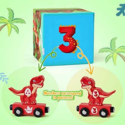 Atoylink Toddler Sorting and Stacking Toys with Magnetic Wooden Cars & Community Helpers, Baby Number Blocks Nesting Boxes Preschool Learning Montessori Toys for 1 2 3 Year Old Boys Girls Gift