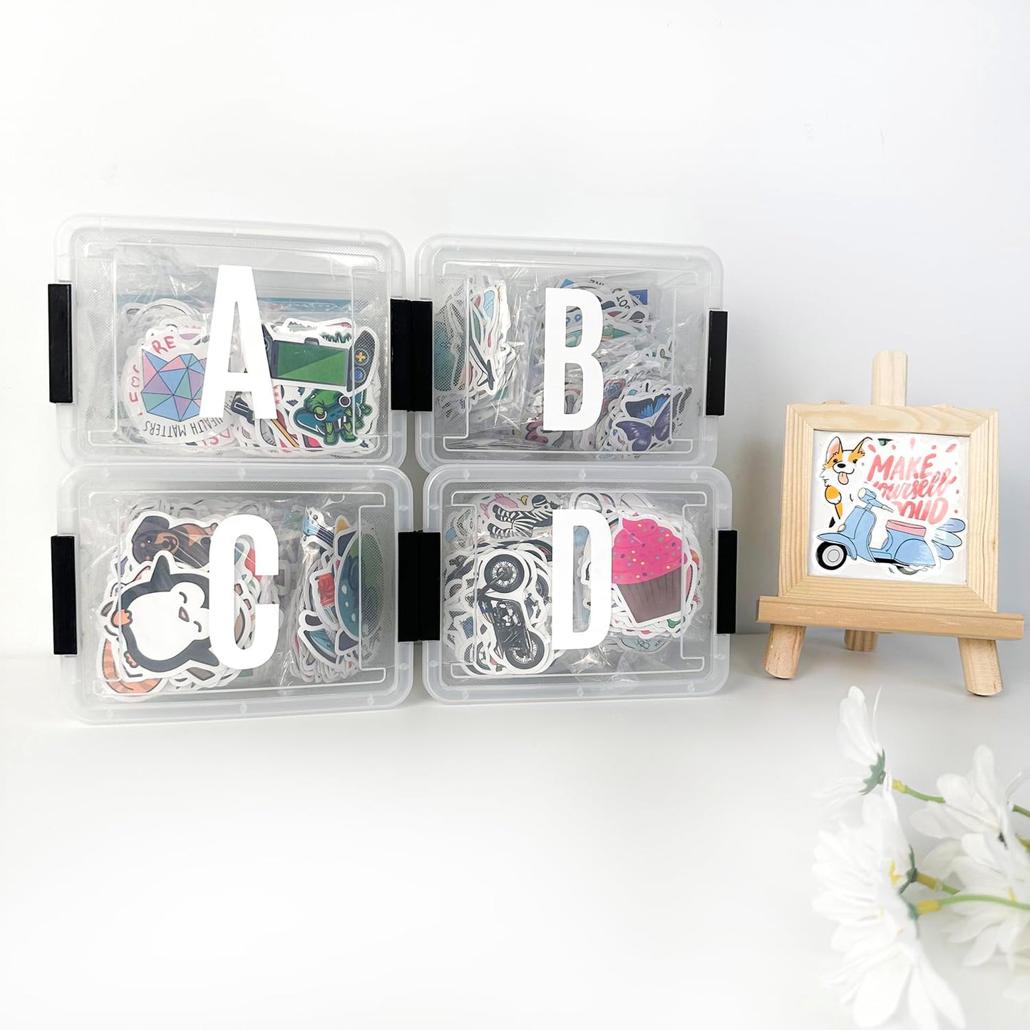 480 Pcs Waterproof 3" Vinyl Alphabet & Number Stickers - Self-Adhesive for Mailboxes, Windows, Doors, Signs, Vehicles & More, Black