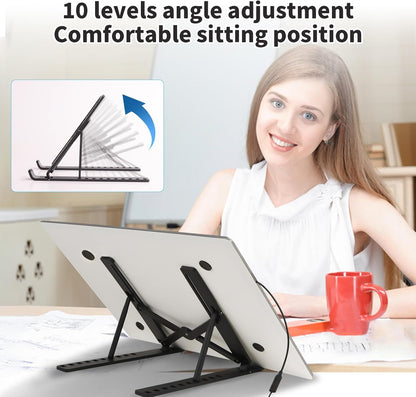 A3 Light Pad for Diamond Painting - Tracing Light Box with Stand, Stepless Dimmable 3 Levels Brightness Light Board, Ultra-Thin LED Light Pad for Weeding Vinyl, Drawing, Diamond Painting, Sketching