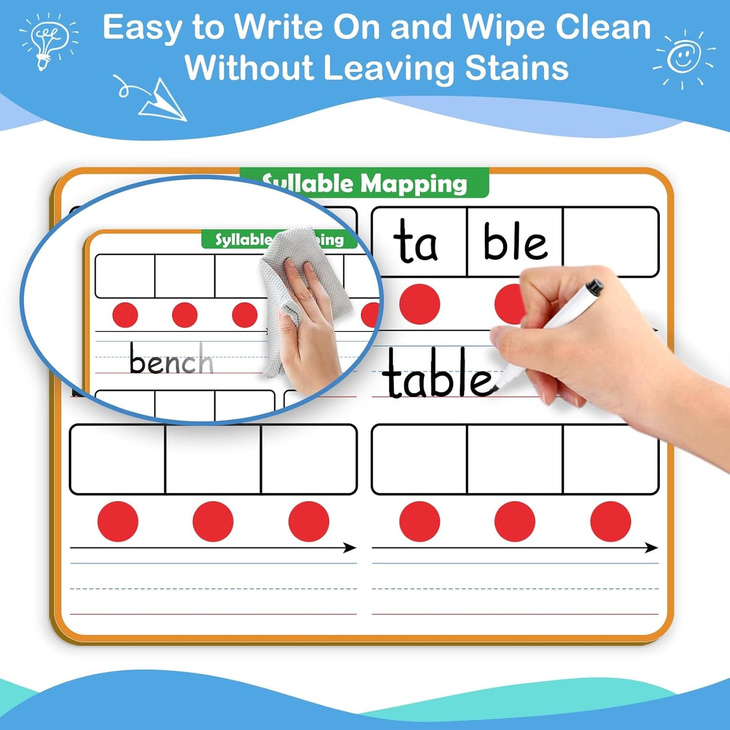 Aizweb 12 Pack Dry Erase Board Card,9" x 12" Small Whiteboard Number Line 120 Numbers Chart Ten Frame,Math Manipulatives Addition Subtraction Game for Student Classroom Must Haves Teacher Supplies