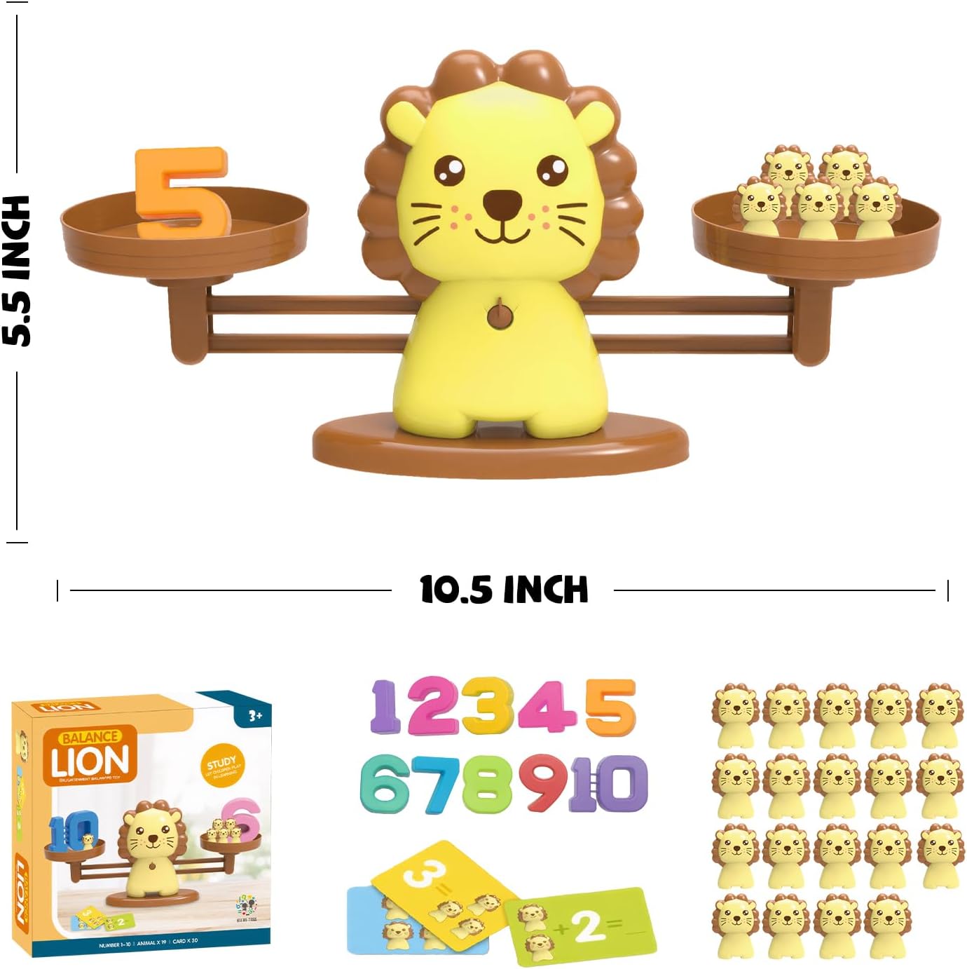 Snugzy Frog Balance Counting Toys, Number Counting Scale Games for Kids Cool Math Learning Games for Boys and Girls Preschool Kindergarten Learning STEM Montessori Educational Toys for 3+ (93 PCS)