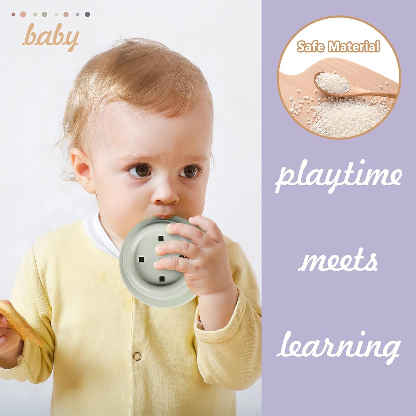 SKYWHALE Stacking Cups Baby Toy 6-12 Months, Toddler Nesting Playset for Boys and Girls, 8PCS Stackable Bath Tool, Montessori Educational Gift for 1 2 3 Years Old Kids
