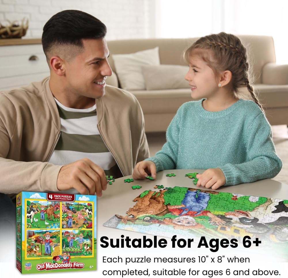 MasterPieces Puzzle Set - 4-Pack 24 Piece Jigsaw Puzzle for Kids - Sesame Street 4-Pack - 8"x10"