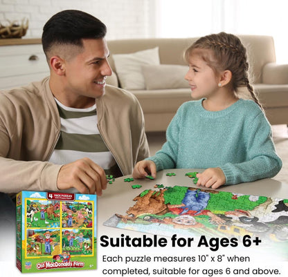 MasterPieces Puzzle Set - 4-Pack 24 Piece Jigsaw Puzzle for Kids - Sesame Street 4-Pack - 8"x10"
