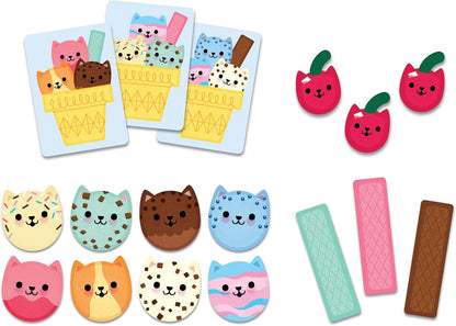 Scoops Meow! Game from Mudpuppy, Fast Paced Memory Matching Game, Easy to Play, Teaches Color Matching and Pattern Recognition, Ideal for 2-4 Players, for Kids 5+, Instructions Included