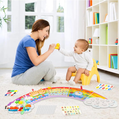 Montessori Sensory Wall Busy Board - Sensory Wall Panel for Kids, Toddler Felt Activity Book Board Toys for 3-6, Activity Cube, Daycare Educational Learning Toys