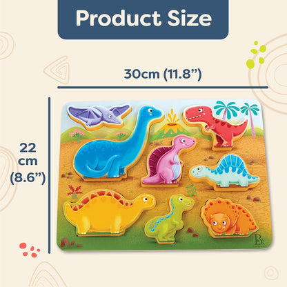 B. toys – Peek & Explore – School BusChunky Puzzle for Toddlers,Educational & Developmental Toys for Kids – 2+ Years