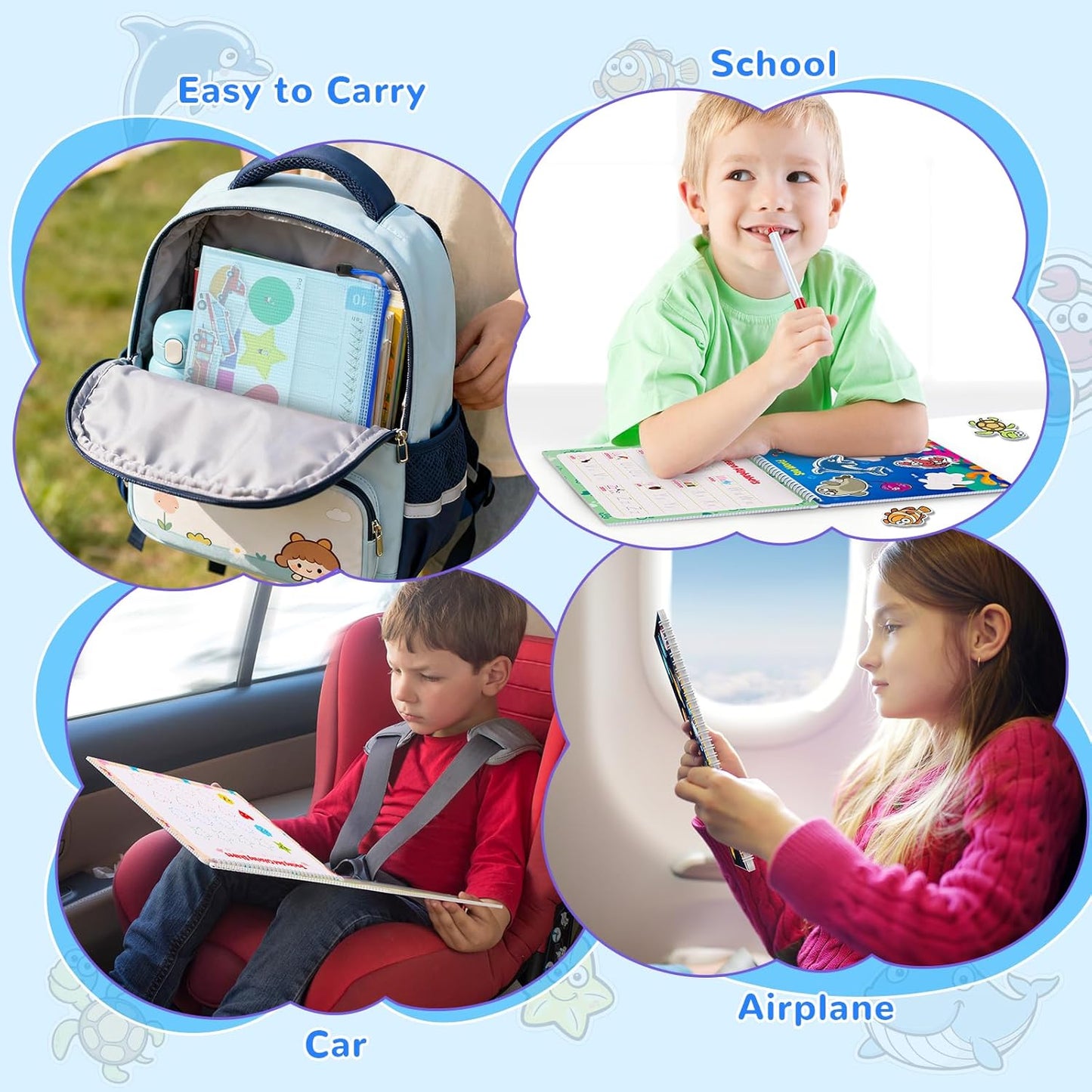 Busy Book for Toddlers 3+, Preschool Learning Activities with 30 Themes Prek Preschool Workbooks, Montessori Educational Learning Toys for Autism Sensory Travel toys,Back to School,Birthday Gifts