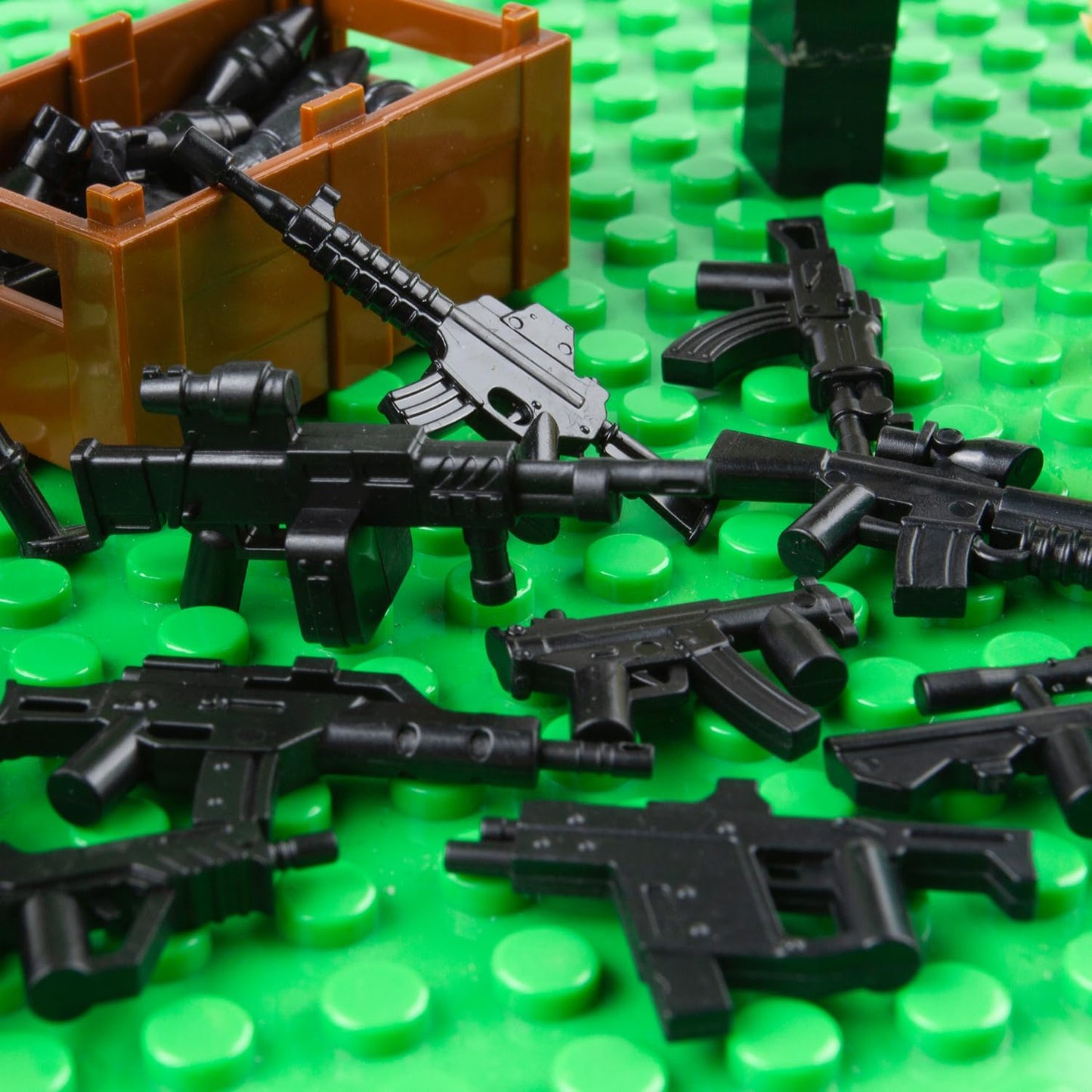 Weapons Pack Military Toy Set Building Blocks Model for Soldier Figures, Army Equipment Gear Kit Pieces and Parts Accessories Compatible with Major Brand
