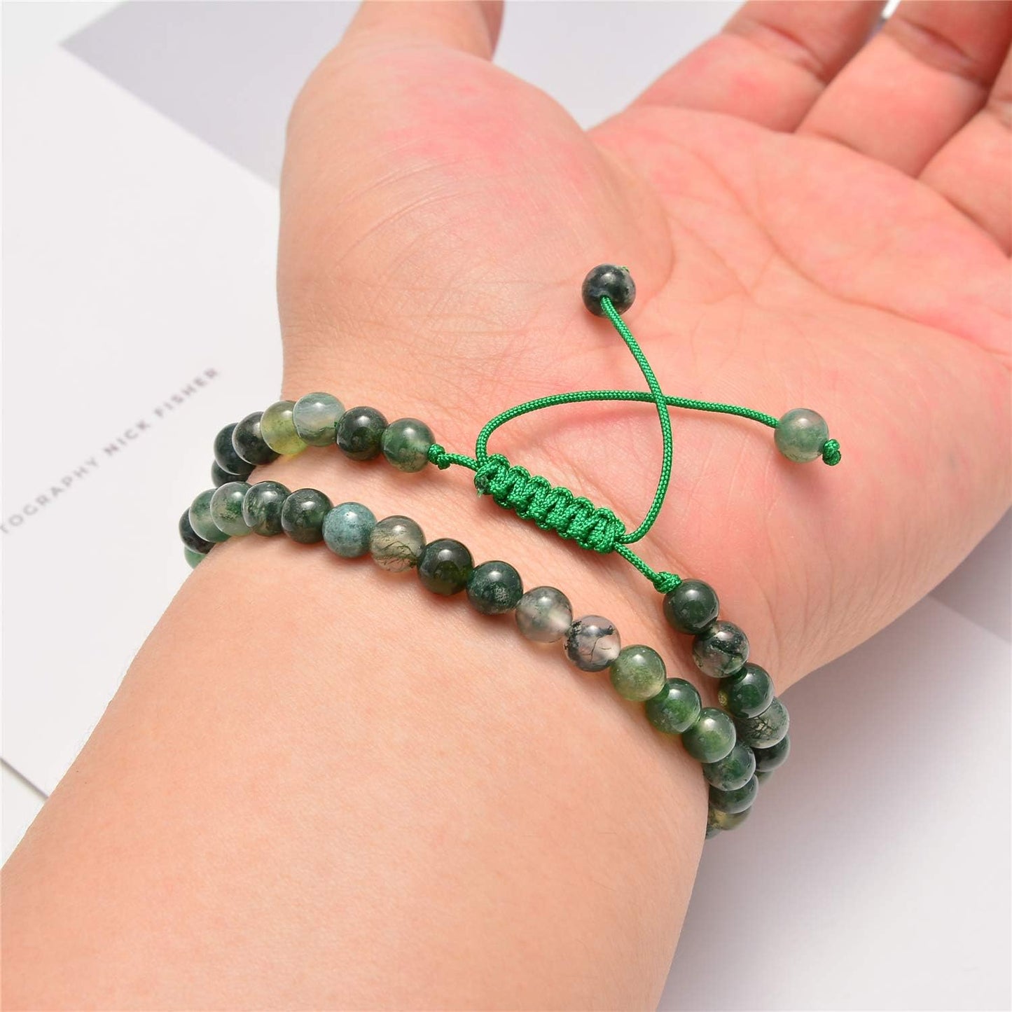 NCB 100pcs Original Natural Stone Beads Gemstone Round Loose Beads 6mm 8mm 10mm (Blue Aventurine, 6mm 100Beads) - Colors B