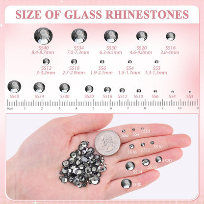 5000PCS SS6/2mm Glass Crystal Rhinestones (Clear), Bedazzling Flatback Rhinestones for Crafting DIY Crafts Nail Art Makeup Decoration, Gems Diamond Charms for Tumbler Shoes Clothing Mug