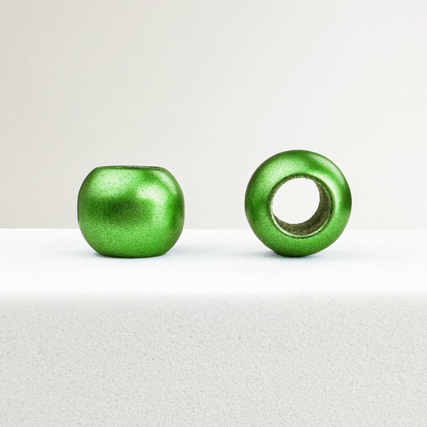 300 Acrylic Large Hole Beads for Crafts and for Hair 10mm x 12mm Acrylic Barrel Beads with 5.7mm Large Hole, Glossy Primary Assortment