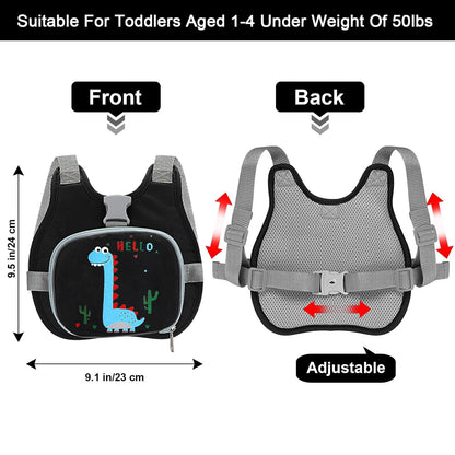 Accmor Toddler Harness Leash + Reflective Anti Lost Wrist Link, Cute Car Kids Back Pack with Hand Strap Collapsible Child Walking Restraint Belt Tether Hold Baby Boys Close for Outdoor Travel