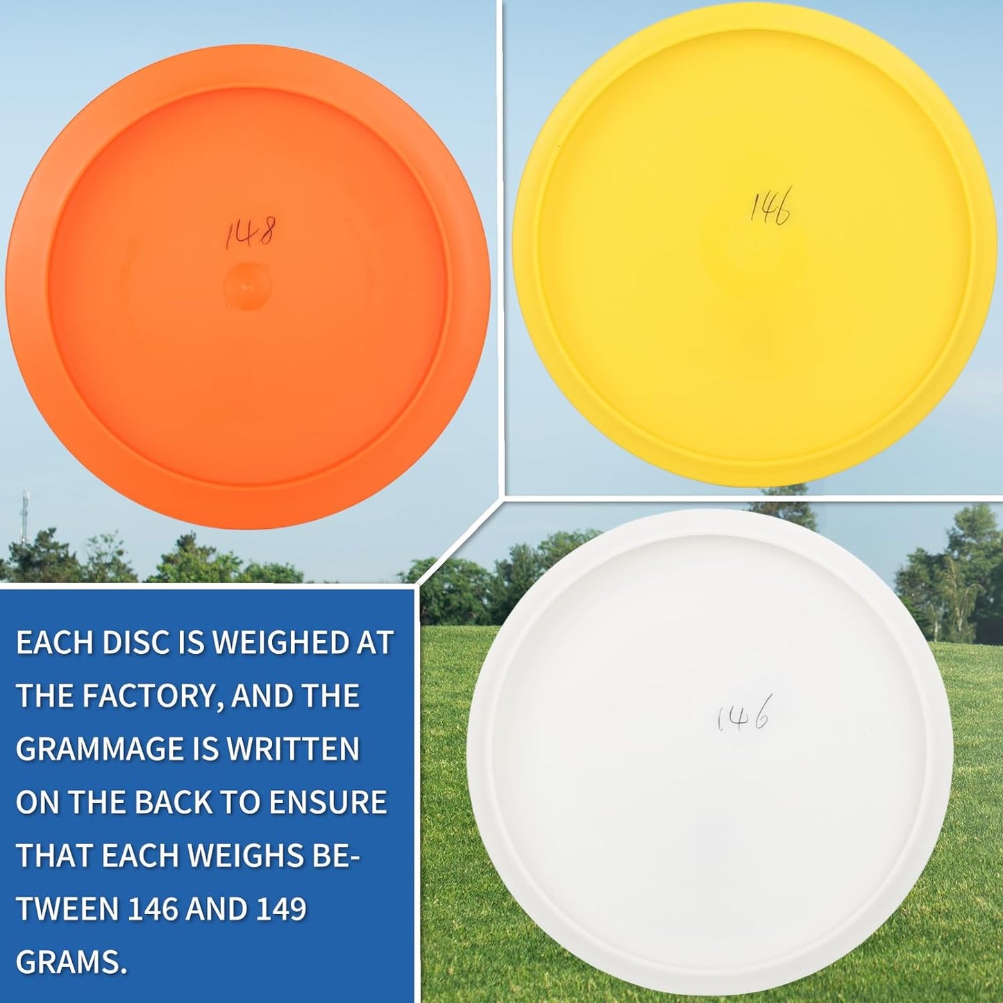 Disc Golf Starter Discs Set | U.S. Landmark Series | 150 Class, 145-150g | PDGA Approved | Include 2*Driver 2*Mid-Range 2*Putter 1*Mini Marker