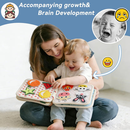Montessori Busy Book for Toddlers 1-3 – Soft Felt Quiet Book for Sensory & Fine Motor Skills