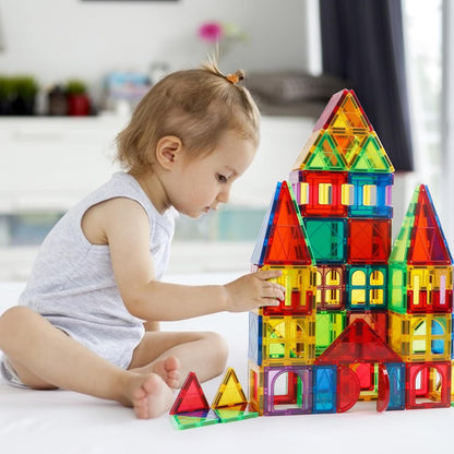 MAGBLOCK 85Pcs Marble Run Magnetic Tiles Toy Building Blocks STEM Educational Child Brain Development Kit Magnet Construction Toys for Boys Girls Kids Age 5 6 7+ Years Old