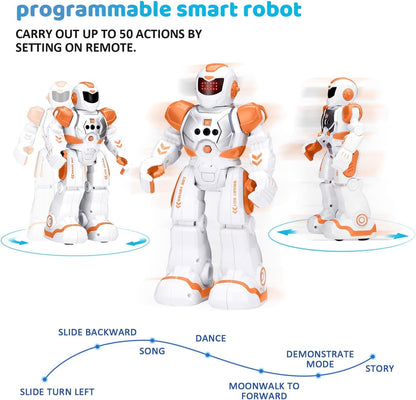 KingsDragon Robots Toy for Kids, RC Gesture Sensing Toy, Interactive Walking Singing Dancing Robot Birthday Presents for Boys Girls Age 6 7 8 9 Years Old