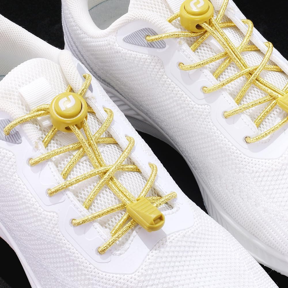 RJ-Sport Tieless Elastic Shoe Laces - Heavy Duty No Tie Shoelaces for Kids and Adult with Strong Lock and Speed Shoestrings