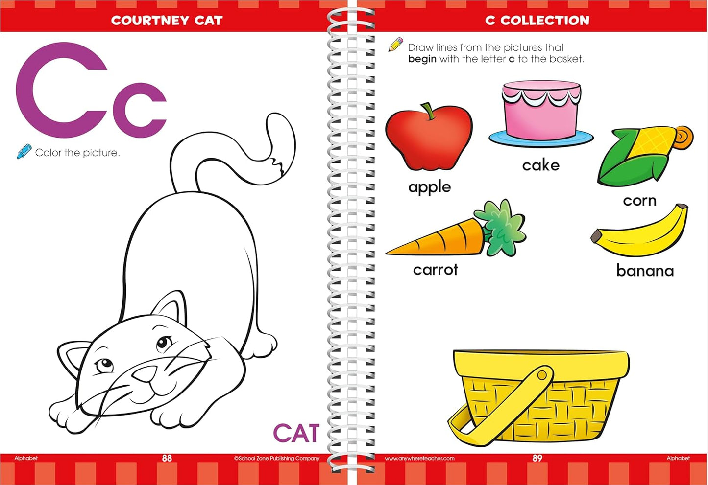 School Zone Big Preschool Workbook: 320 Spiral-Bound Pages, Pre-K, Colors, Shapes, Numbers, Early Math, Alphabet, Pre-Writing, Phonics, Following Directions, Ages 3-5
