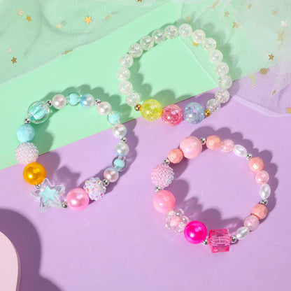 PinkSheep Toddler Jewelry Kids Necklace Choker and Bracelet 3 Pack 9pcs, Little Girls Jewelry In Box, Flower Girl Gift Kids Girls Accessories