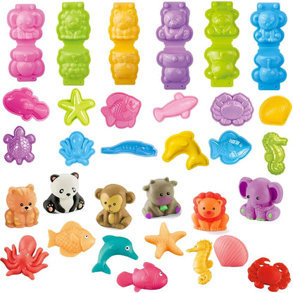 Unleash Creativity with 6 Unique Dino Molds Dough Toys Dough Accessories Set.Ideal as a Gift for Kids Aged 3-4-8 Years