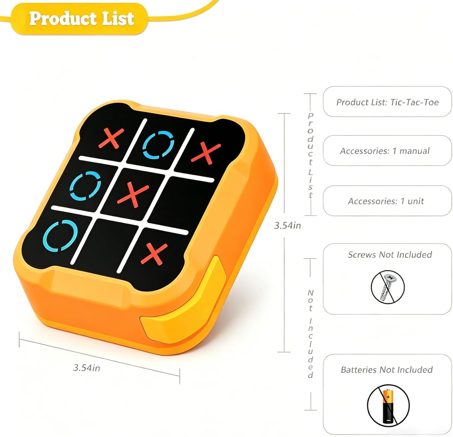 Tic Tac Toe Bolt Game,Handheld Electric Puzzle Game Console, Board Games for Kids and Adults,Gift Ideal for Kids and Adults' Birthday(Blue)
