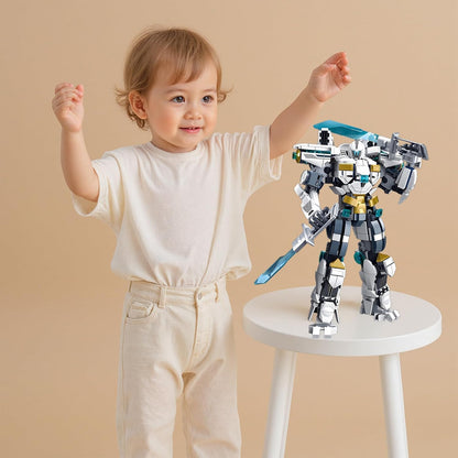 Ice Warrior Mech Building Blocks Sets Transforming Mech Robot Building Kits Mech Action Figures Model Toys Gift for Adults Kids Teens 561 PCS