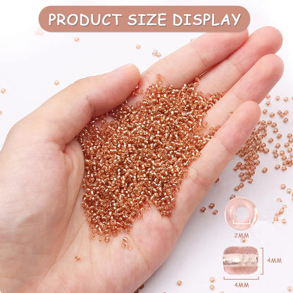 10100 Pcs Size 11/0 Glass Seed Beads, 2 mm Dark Green Small Mini Spacer Loose Pony Beads for Jewelry Making and DIY Crafts - Colors B