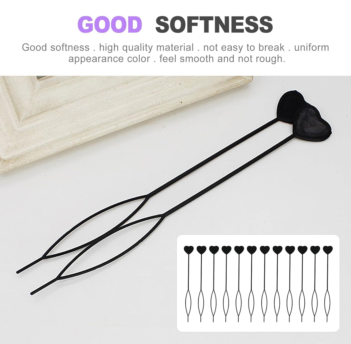 12 Pcs Quick Hair Beader Tool for Braids - Bead Threader for Hair, Easy Loop Styling Kit for Kids Girls, Kids Hair Styling Essentials Kit