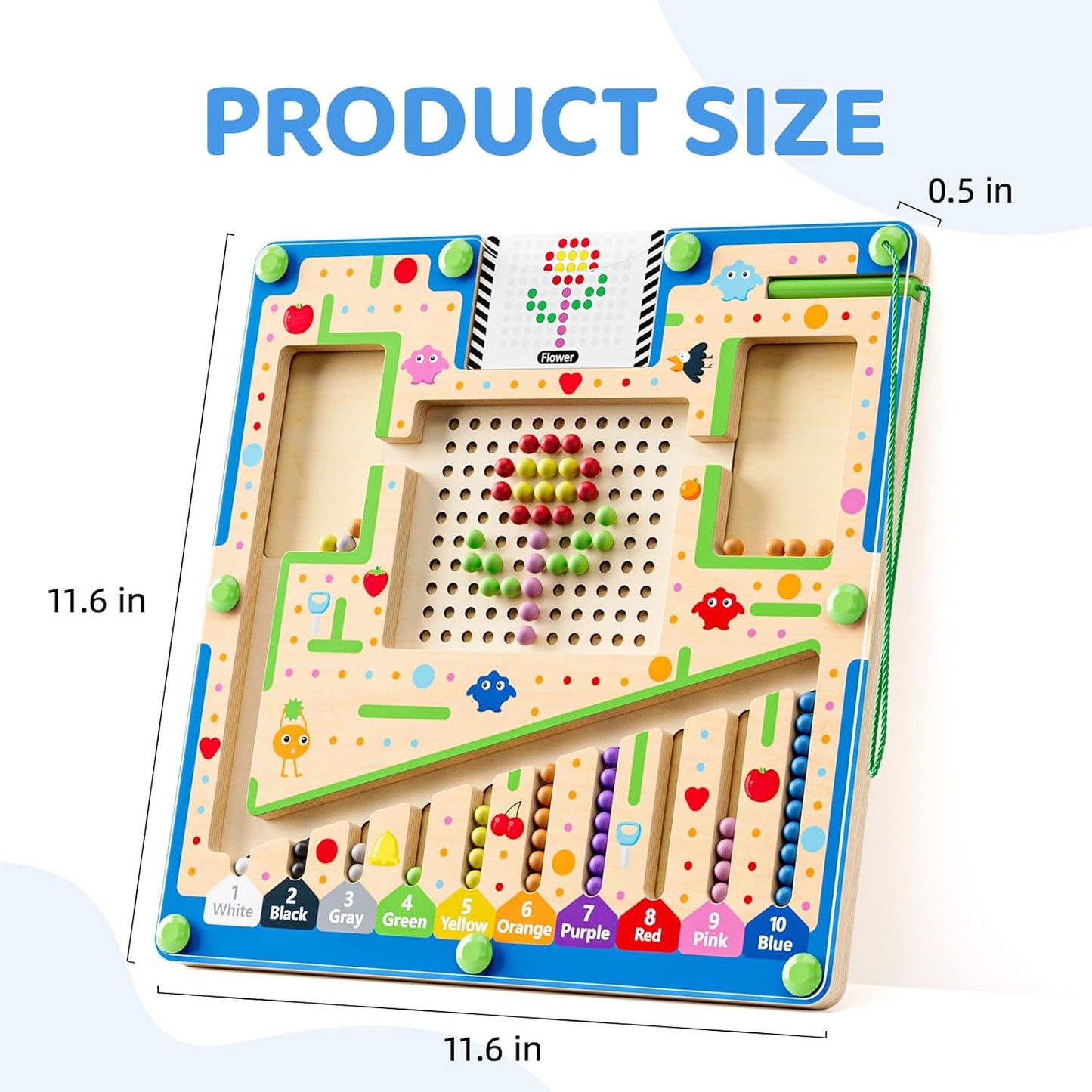 Montessori Magnetic Toy, Busy Board with Magnetic Letters & Numbers, ABC Learning Toys for Kids Ages 3-5, Alphabet Puzzle Preschool Toys, Fine Motor Skills Educational Toys for 3 Year Old Boys Girls
