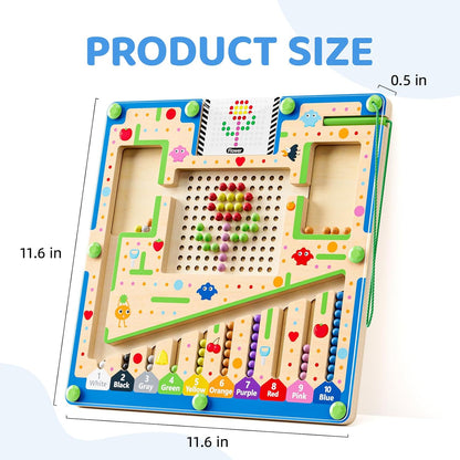 Montessori Magnetic Toy, Busy Board with Magnetic Letters & Numbers, ABC Learning Toys for Kids Ages 3-5, Alphabet Puzzle Preschool Toys, Fine Motor Skills Educational Toys for 3 Year Old Boys Girls