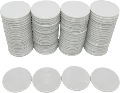 Smartdealspro Set of 100 1 Inch Opaque Plastic Learning Counters Mini Poker Chips Game Tokens with Storage Box (Pink)
