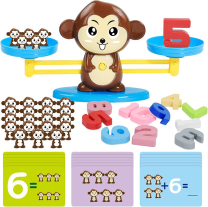 BAKAM Penguin Balance Scale Number Counting Blocks Games for Kids Ages 3-5, Montessori Math Games for Kids 5-7, Preschool Kindergarten Learning Activities, STEM Educational Toys for 3+ Year Old