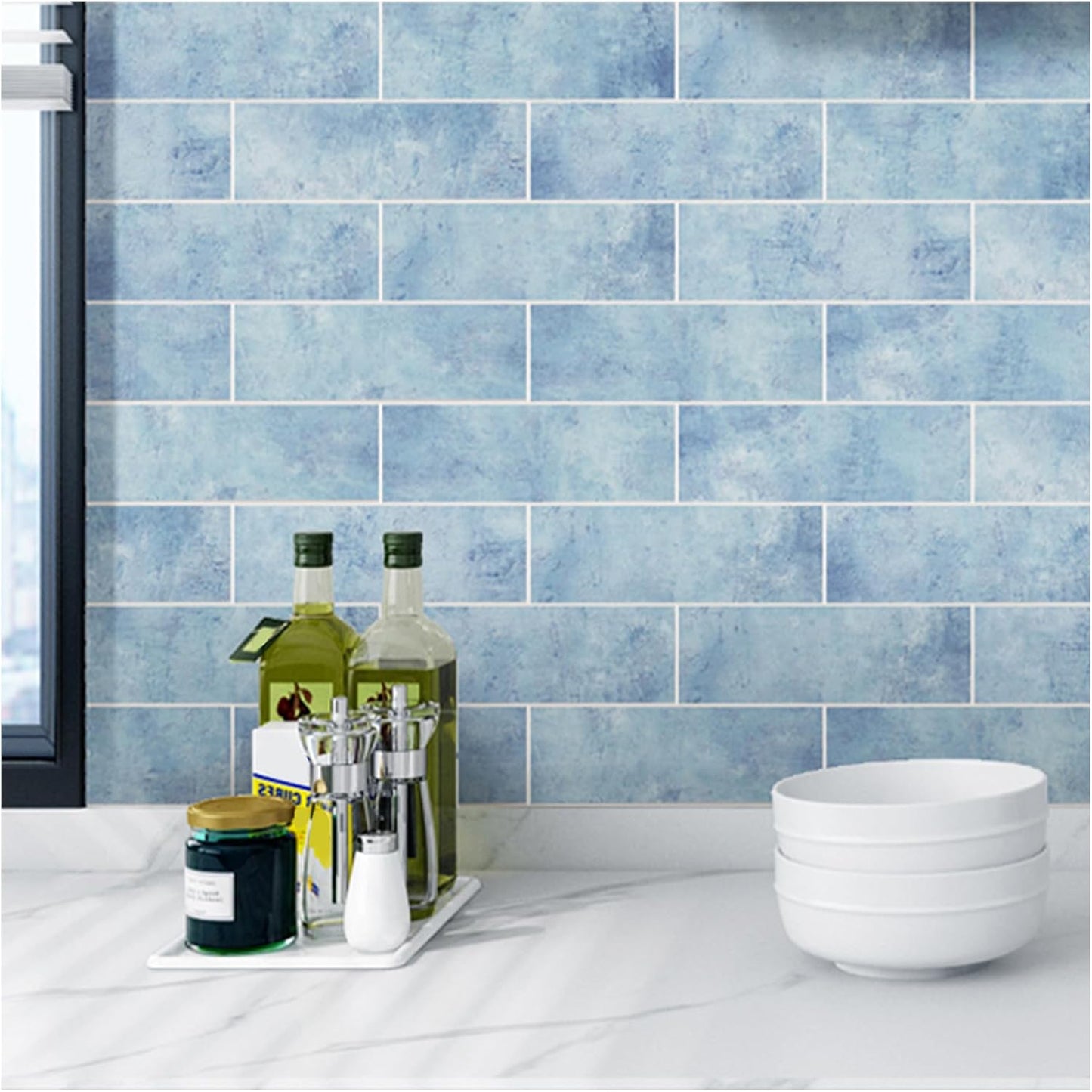 Tilingview 30 PCS Peel and Stick Backsplash Tile for Kitchen/Bathroom/Living Room, 3"x 9" Self-Adhesive Subway Tile for Backsplash, Matte Textures Tiles/Handmade Tiles (Sand Color)