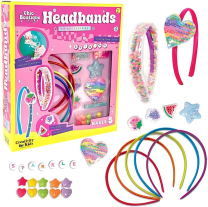 Creativity for Kids Chic Boutique: DIY Headbands Craft Kit - Create 5 Unique Designs for Girls | Spring Crafts (Ages 6+)