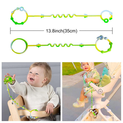 Toy Straps for Baby,RTMOK Silicone Setpacifier Clip,Applies to Car Seat Toy,Teether Toy,High Chair,Stroller Accessories,Baby Toy Clips,Cribs,Rocking Chair