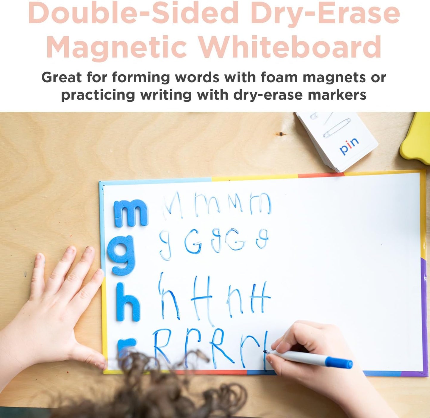Magnetic Foam Letters for Kids - Classroom Alphabet Letters Kit 284 Pcs with CVC Cards - Classic ABC Board Magnets