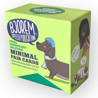 Bjorem Speech Minimal Pairs Stopping: Speech Therapy Cards for Children - Improve Articulation and Phonemic Awareness | Educational Materials | Speech Materials