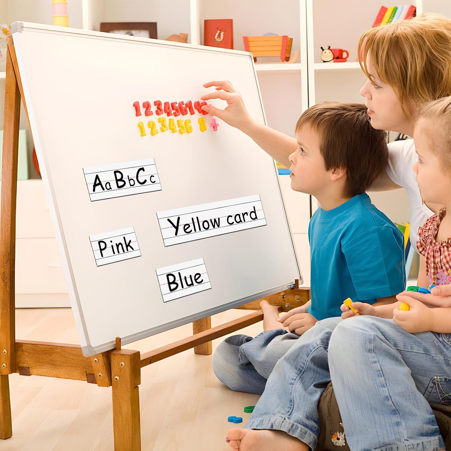 Dry Erasable Magnets Sentence Strips,Lined Erase Magnetic Tape 12x3 inches,10 Pack Teacher Must Haves for Classroom