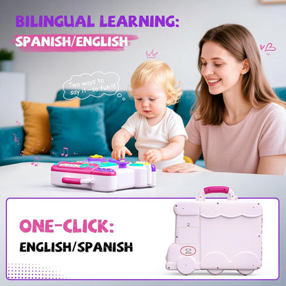Montessori Busy Board Toys for 1 Year Old Boy, 1 Year Old Boy Birthday Gift, 54-in-1 English & Spanish Baby Busy Board Montessori Toys, Ideals 1st Birthday Gifts Boy, 1 Year Old Boy Toys Gifts