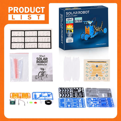 AESGOGO STEM Projects for Kids Ages 8-12, Solar Robot Science Building Kits, Birthday Gifts for 8 9 10 11 12-16 Year Old Boys Girls Teens, Robotics Powered by Sun or Battery(Not Include).