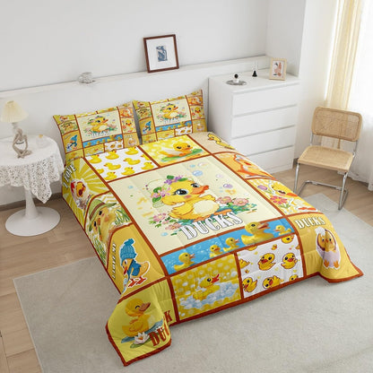 Castle Fairy Drum Kit Comforter Set,Musical Instruments Bedding Set for Kids Girls Women,Adults Rock Music Comforter,Neon Lighting Quilted Duvet Set Bedroom Collection Twin Size 2Pcs