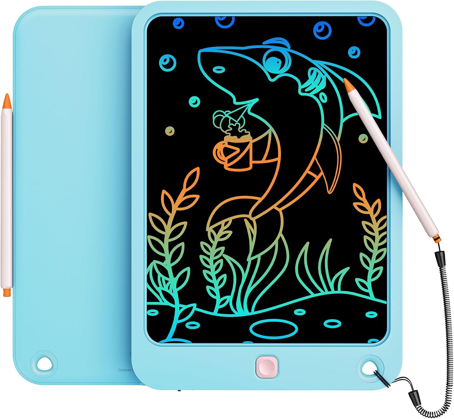 LCD Writing Tablet 10 Inch, Toys for 3 4 5 6 7 8 9 10 Year Old Boys Girls, Colorful Doodle Board Drawing Tablet, Gift for Boys Toddlers Age 3-12 Years, Memo Board, Drawing Pads with Lanyard(Blue)